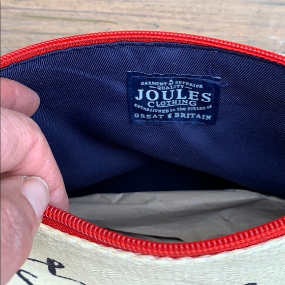 Joules Red Sun Cosmetic Case NWT - Picture 5 of 8